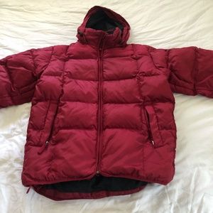 Mens Gap Puffer Down Winter Jacket Small Red